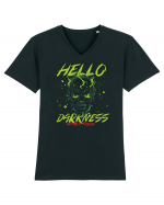 in stil gotic malefic - Hello darkness my old friend Tricou mânecă scurtă guler V Bărbat Presenter