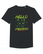 in stil gotic malefic - Hello darkness my old friend Tricou mânecă scurtă guler larg Bărbat Skater