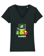 Gamer T Shirt Tricou mânecă scurtă guler V Damă Evoker