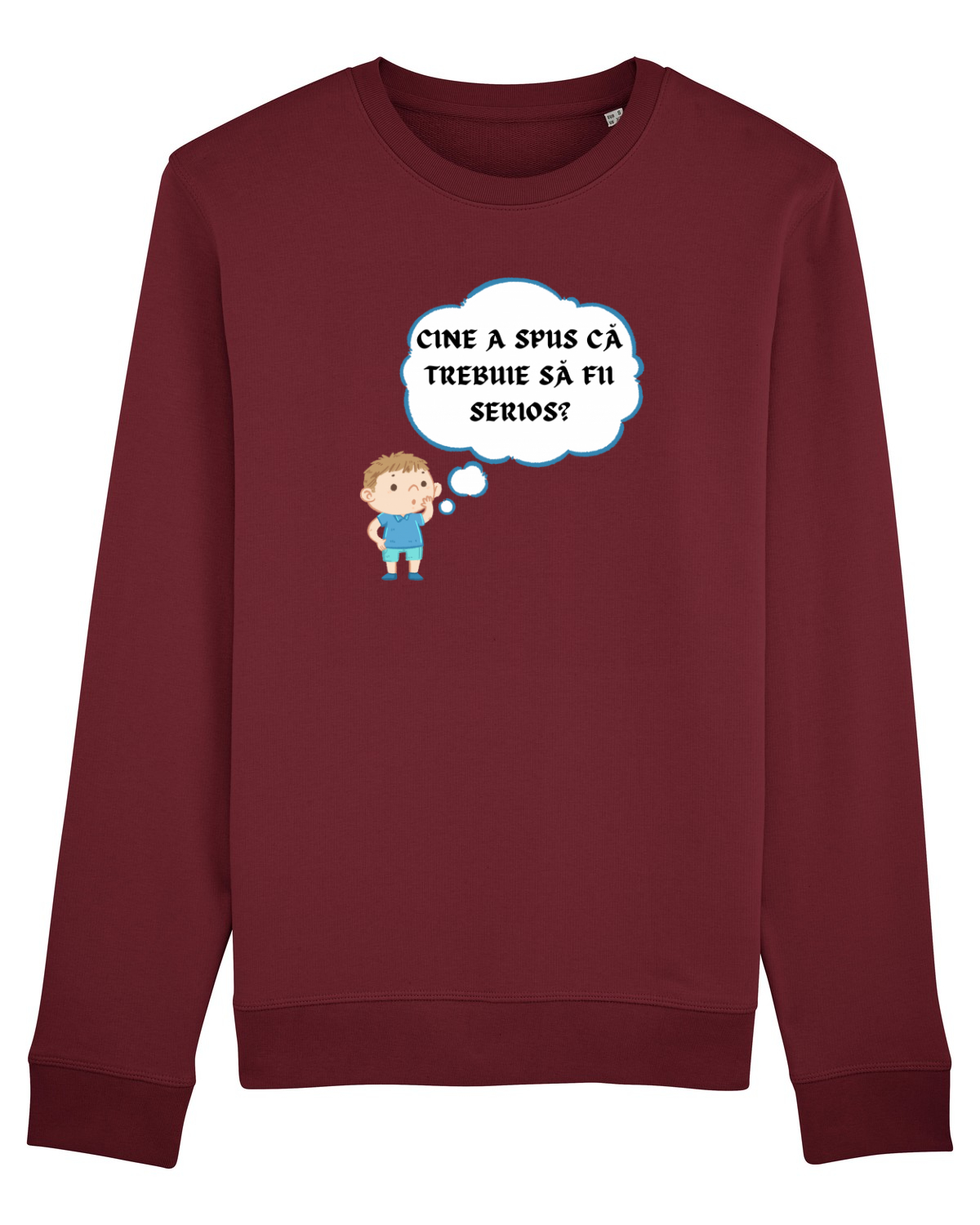 Bluză mânecă lungă Unisex Rise Burgundy