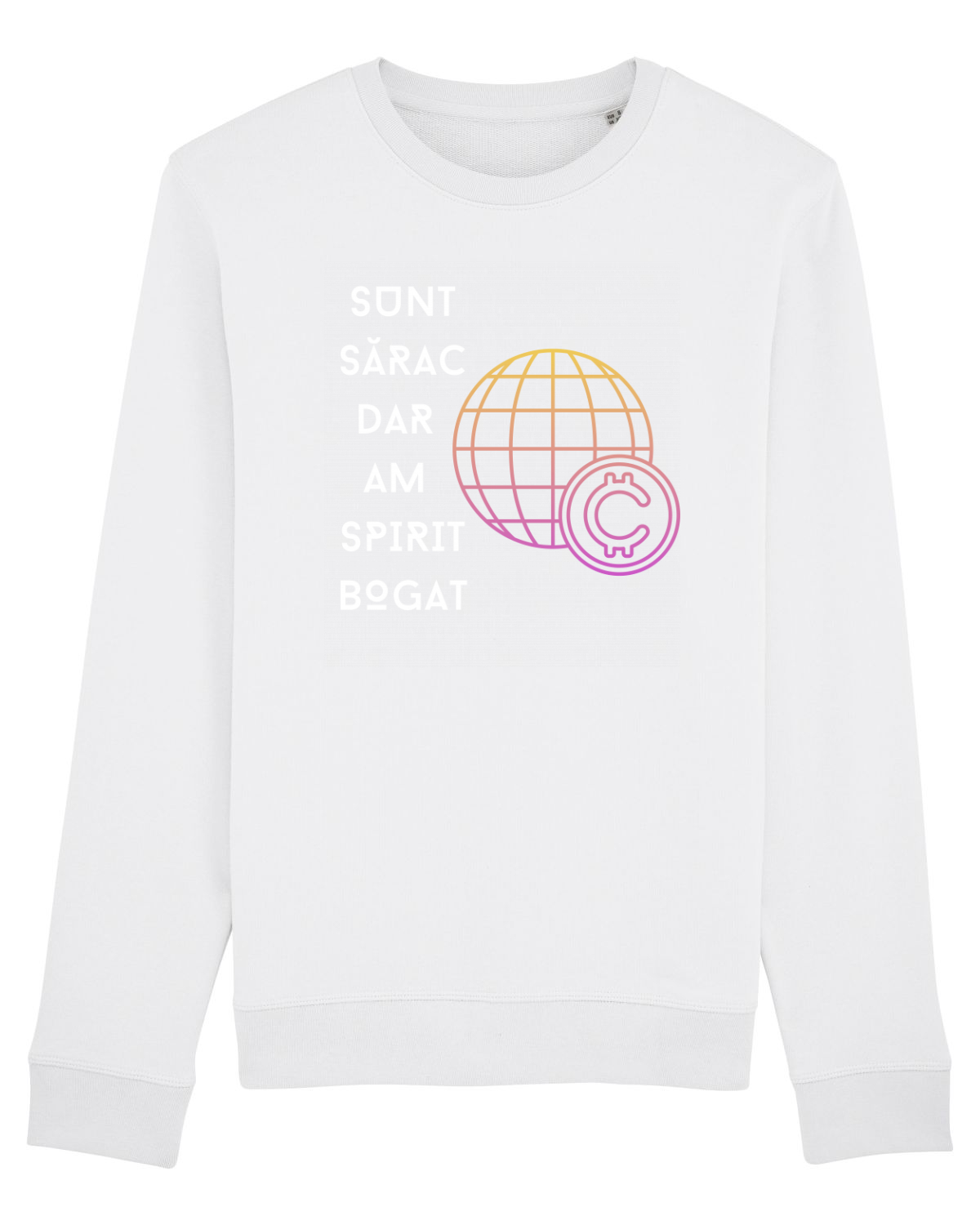 Bluză mânecă lungă Unisex Rise White