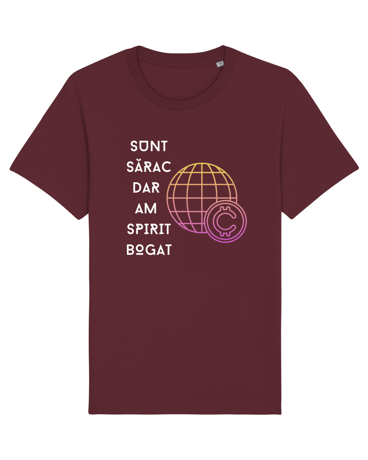 Tricou mânecă scurtă Unisex Rocker Burgundy