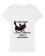 SARCASMUL - A DOUA LIMBĂ Tricou mânecă scurtă guler V Damă Evoker