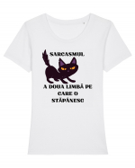 SARCASMUL - A DOUA LIMBĂ Tricou mânecă scurtă guler larg fitted Damă Expresser