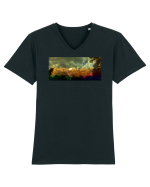 Cer in culori Tricou mânecă scurtă guler V Bărbat Presenter