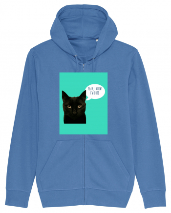 cute cat Bright Blue