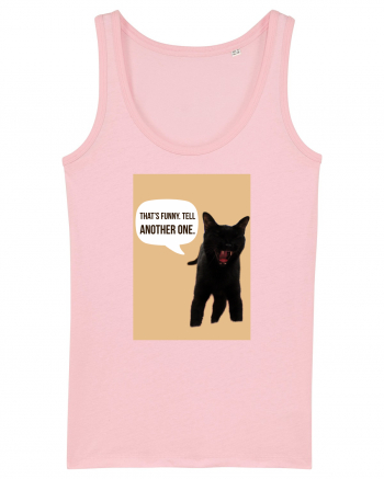 cat funny Cotton Pink