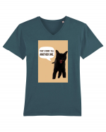 cat funny Tricou mânecă scurtă guler V Bărbat Presenter