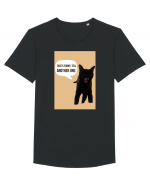 cat funny Tricou mânecă scurtă guler larg Bărbat Skater