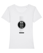 Music Tricou mânecă scurtă guler larg fitted Damă Expresser
