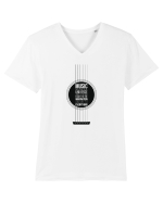 Music Tricou mânecă scurtă guler V Bărbat Presenter