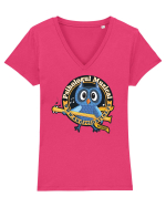 Psihologul Muzical - Logo cu Pampsy Tricou mânecă scurtă guler V Damă Evoker