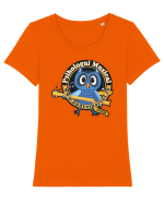 Psihologul Muzical - Logo cu Pampsy Tricou mânecă scurtă guler larg fitted Damă Expresser
