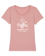 Coffee between Naps Tricou mânecă scurtă guler larg fitted Damă Expresser