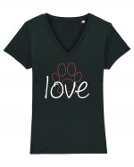 Love Paws Tricou mânecă scurtă guler V Damă Evoker