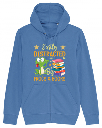 Easily Distracted By Frogs & Books Bright Blue