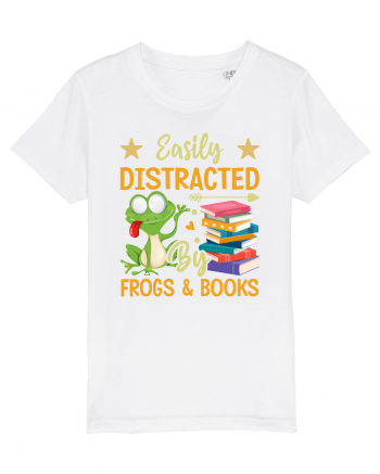 Easily Distracted By Frogs & Books White