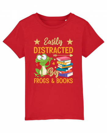 Easily Distracted By Frogs & Books Red