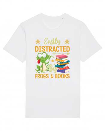 Easily Distracted By Frogs & Books White