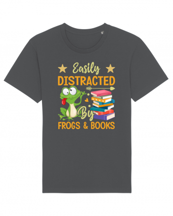 Easily Distracted By Frogs & Books Anthracite