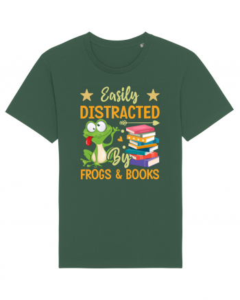 Easily Distracted By Frogs & Books Bottle Green