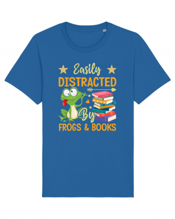 Easily Distracted By Frogs & Books Royal Blue