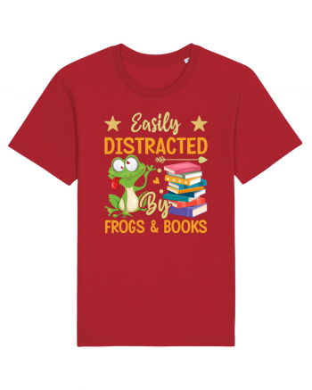 Easily Distracted By Frogs & Books Red