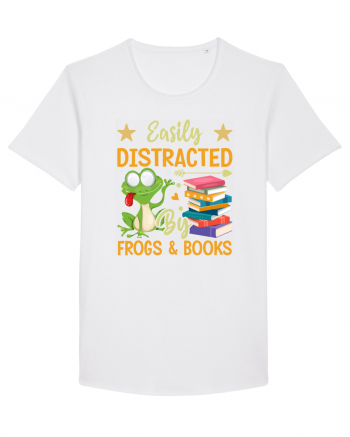 Easily Distracted By Frogs & Books White