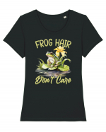 Frog Hair Don't Care Tricou mânecă scurtă guler larg fitted Damă Expresser