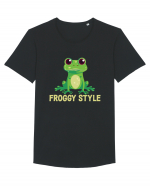 Froggy Style Tricou mânecă scurtă guler larg Bărbat Skater