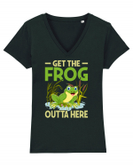 Get The Frog Outta Here Tricou mânecă scurtă guler V Damă Evoker