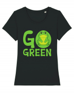 Go Green Tricou mânecă scurtă guler larg fitted Damă Expresser