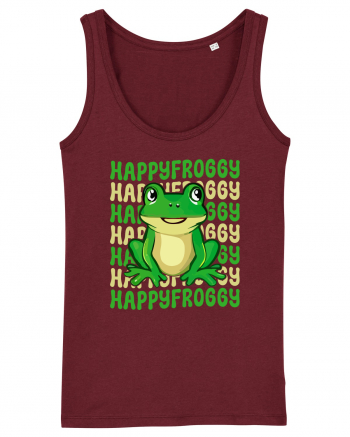 Happy Froggy Burgundy