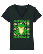 Happy Froggy Tricou mânecă scurtă guler V Damă Evoker