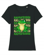 Happy Froggy Tricou mânecă scurtă guler larg fitted Damă Expresser