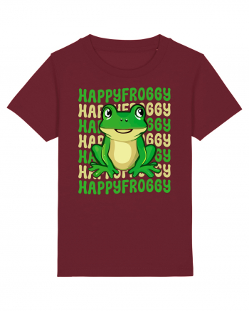 Happy Froggy Burgundy