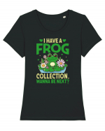 I Have A Frog Collection. Wanna Be Next? Tricou mânecă scurtă guler larg fitted Damă Expresser