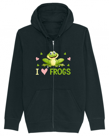 I Love Frogs Black