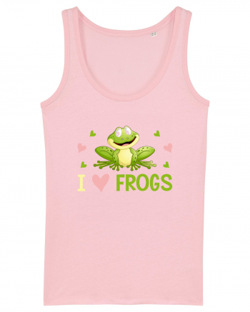 I Love Frogs Cotton Pink