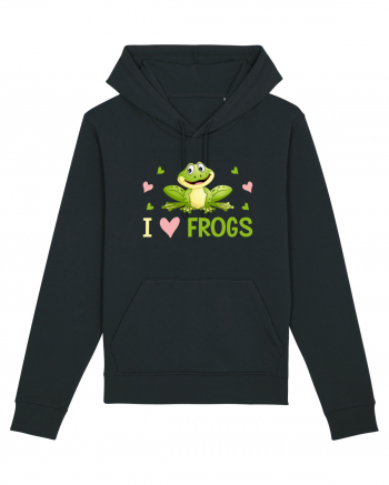 I Love Frogs Black