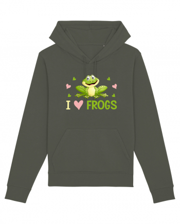 I Love Frogs Khaki