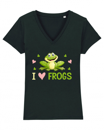 I Love Frogs Black