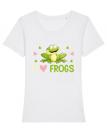 I Love Frogs White