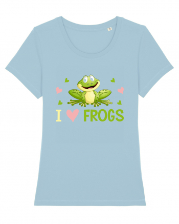 I Love Frogs Sky Blue