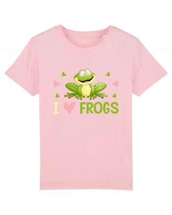 I Love Frogs Cotton Pink