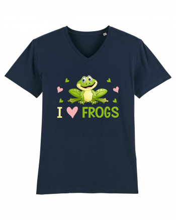 I Love Frogs French Navy