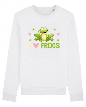 I Love Frogs White