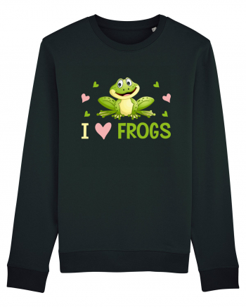 I Love Frogs Black