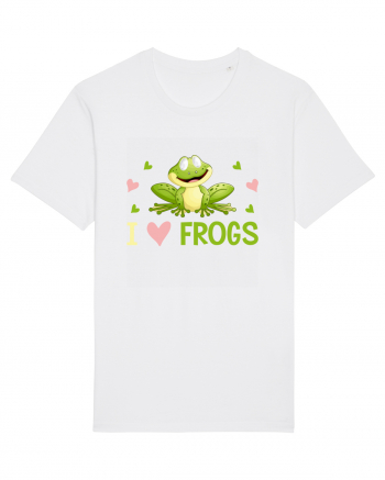 I Love Frogs White