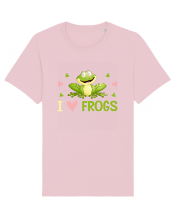 I Love Frogs Cotton Pink